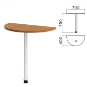 Стол приставной полукруг "Монолит", 700х400х750 мм, цвет орех гварнери (КОМПЛЕКТ)