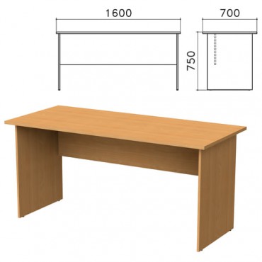 Стол письменный "Монолит", 1600х700х750 мм, цвет бук бавария, СМ3.1